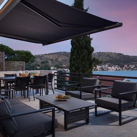 The Grande: Hillside Retreat with Sea Views and Rooftop Terrace Rogoznica  Exterior photo