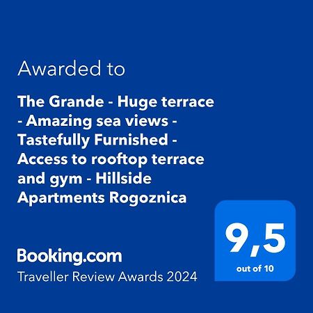 The Grande: Hillside Retreat with Sea Views and Rooftop Terrace Rogoznica  Exterior photo