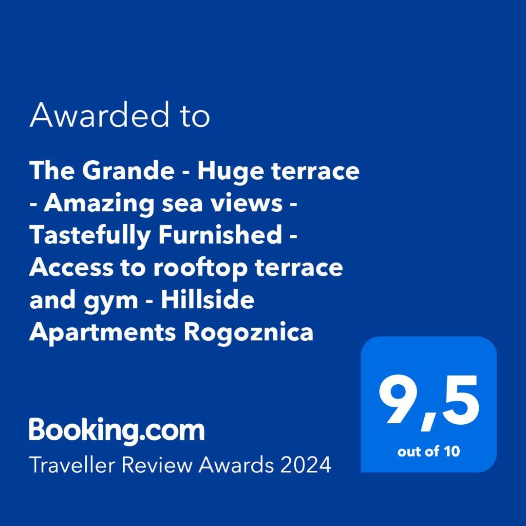 The Grande: Hillside Retreat with Sea Views and Rooftop Terrace Rogoznica  Exterior photo